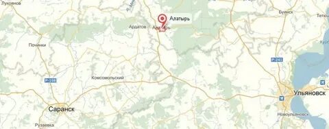Алатырь на карте