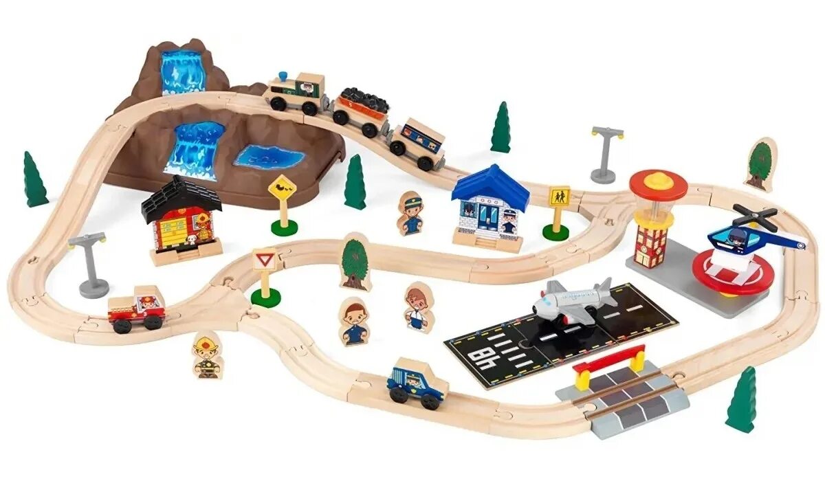 Железная дорога Кидкрафт kidkraft. Игровой набор kidkraft "горный тоннель" (Waterfall Junction Train Set & Table). Игровой набор kidkraft "горный тоннель". Kidkraft стартовый набор "транспортный хаб", 17564.