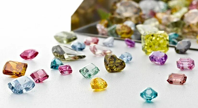Разноцветные драгоценные камни. Цветные бриллианты. Цветные Алмазы. Разноцветный камень САМОЦВЕТ.
