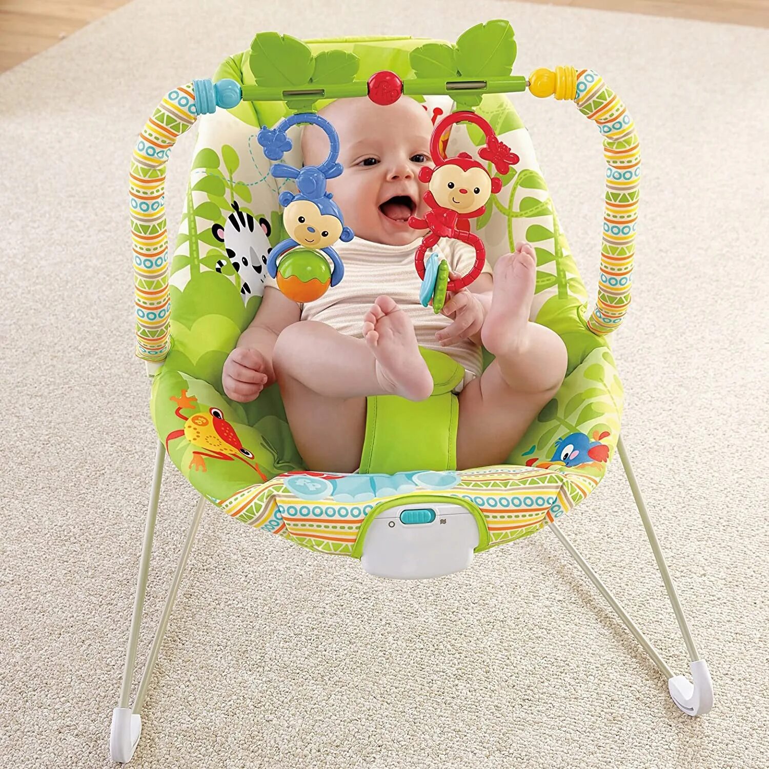Fisher Price кресло-качалка Веселые обезьянки