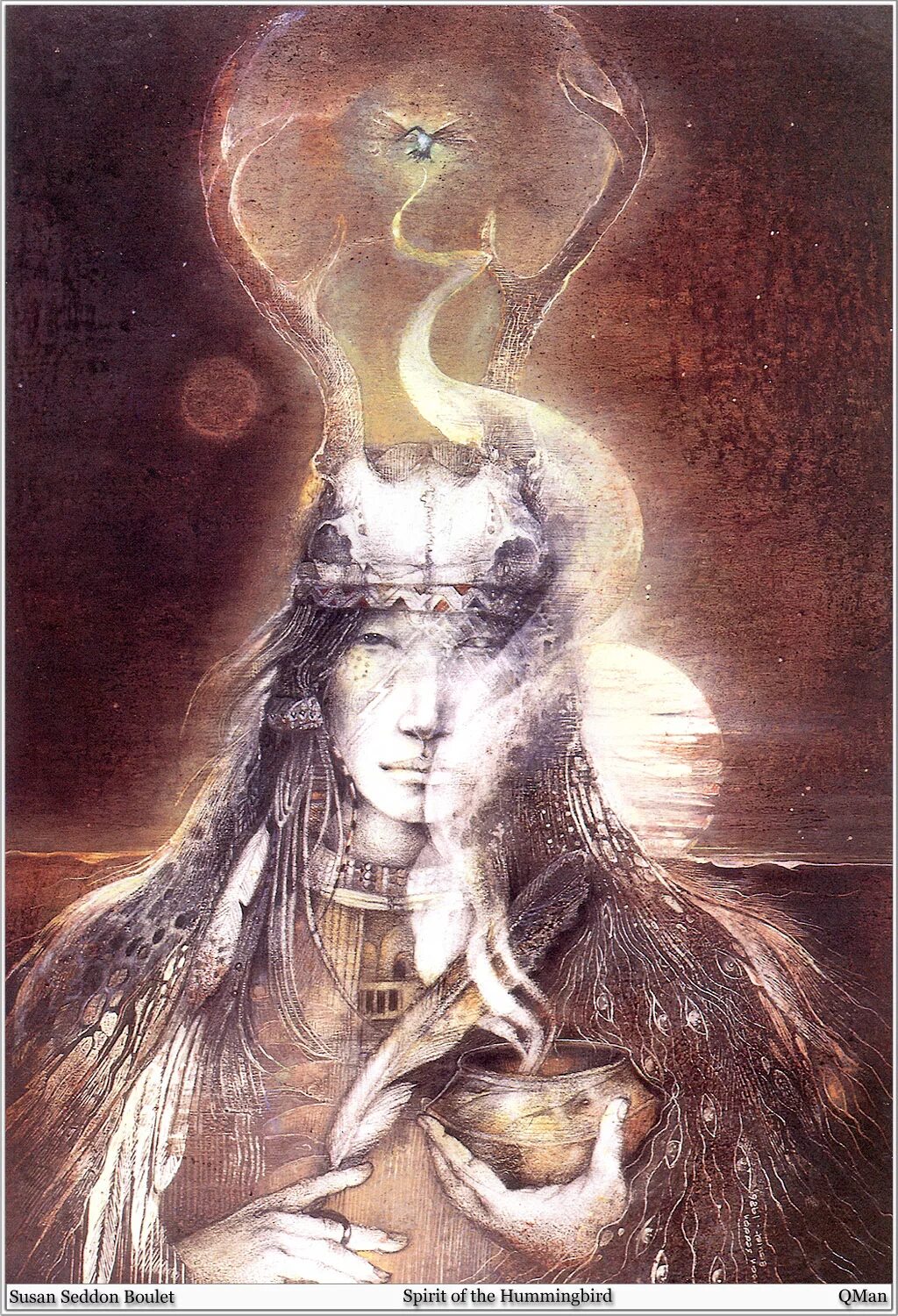 Сьюзен Седдон шаманы. Шаманские картины Susan Seddon Boulet. Susan Seddon Boulet девушка -лиса. Сьюзен Седдон картины фэнтези за 1997.