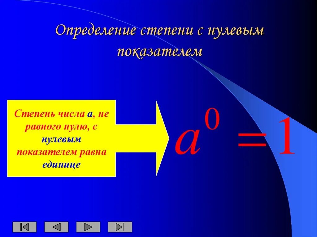 Определение степени с нулевым показателем. Степень с 0 показателем. Определение степени с показателем 0. Ноль в нулевой степени равно.