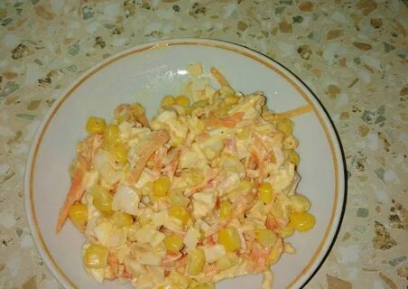 Салат с кукурузой свежей морковкой