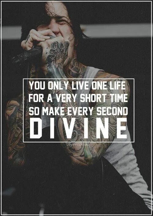 Live in my only life. You only live once текст.