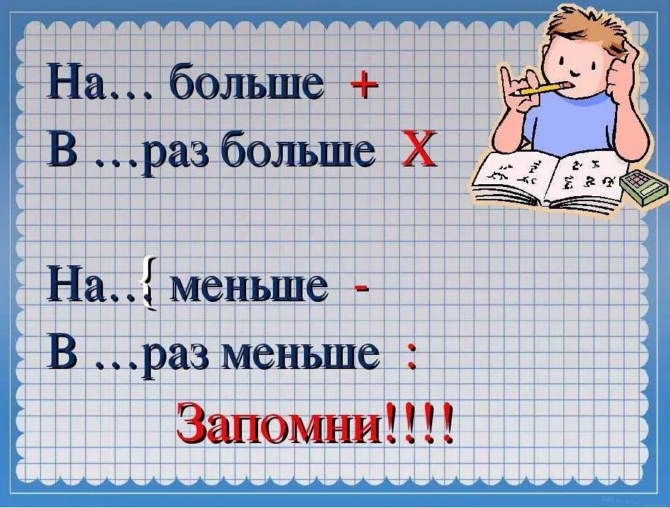 В раз больше. В больше в меньше на больше на меньше. В несколько раз больше или меньше. На меньше это какое действие.