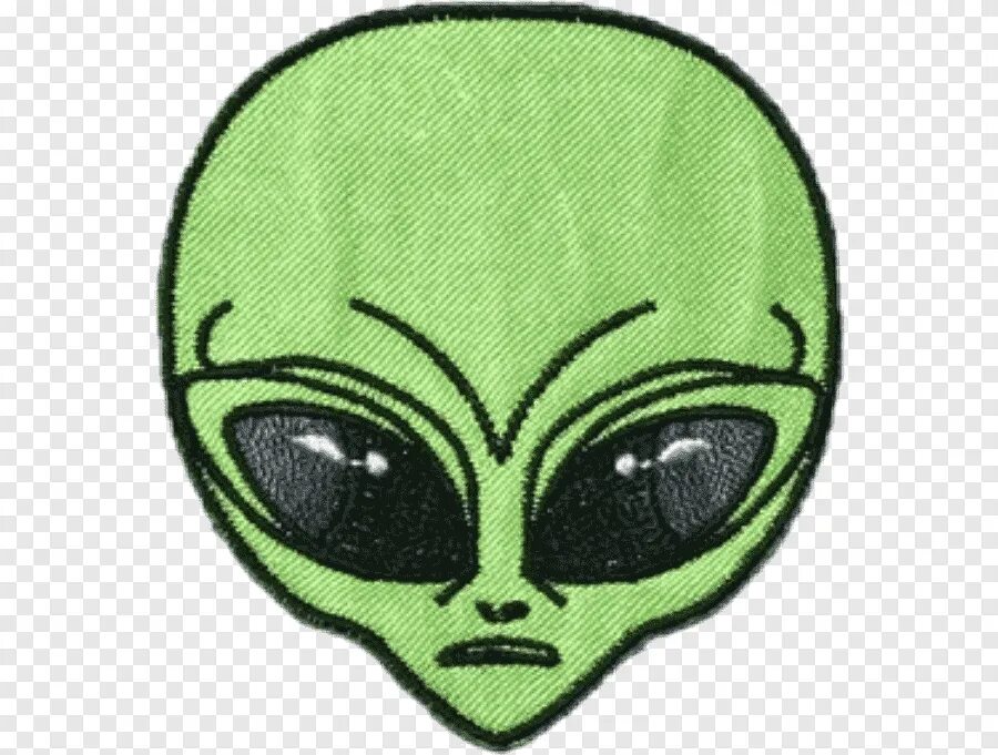 Голова пришельца. Маска инопланетянина. Зеленый инопланетянин.