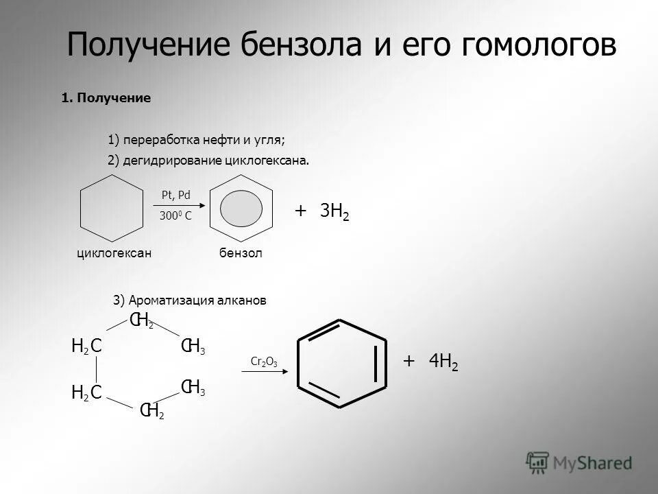 2 гомолога бензола