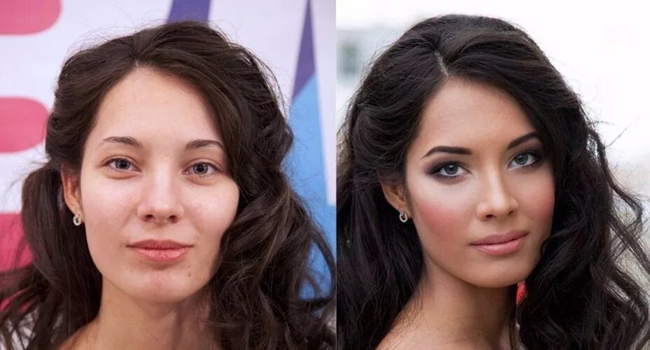 Девушки до и после макияжа. Красивые девушки без макияжа. Девушка без макияжа и с макияжем. Красивые девушки без косметики.
