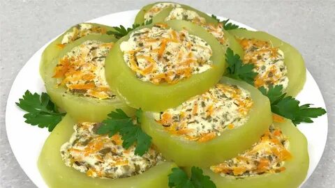 Рецепт фаршированного круглого кабачка