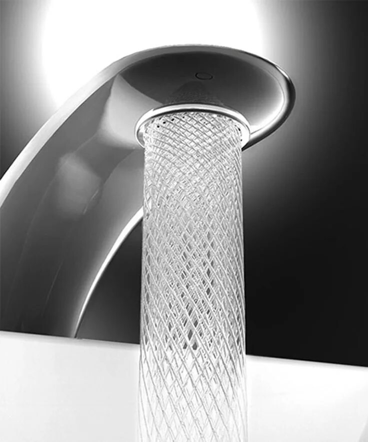 Смеситель душа сеткой. Смеситель "Swirl Faucet". Вихревой смеситель Swirl от дизайнера Simin Qiu. Струя воды. Сеточка для струи.