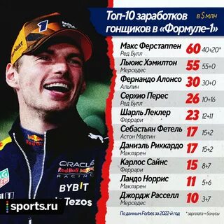 Сколько получают в формуле 1