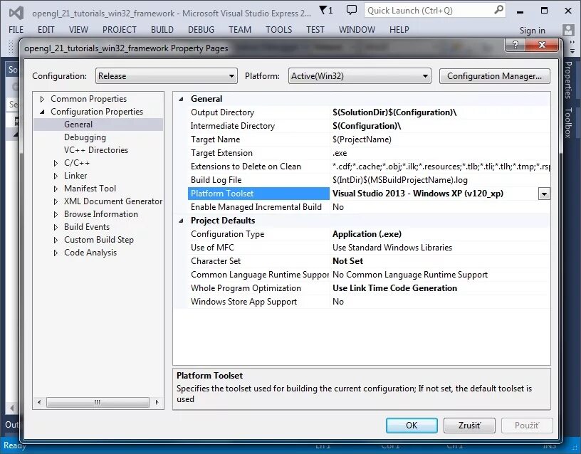 Microsoft visual studio 2013 c. Окно properties в visual studio. свойства конфигурации visual studio. windows visual studio. configuration manager visual studio.