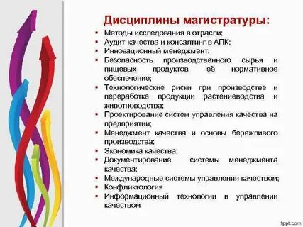 Дисциплины магистратуры