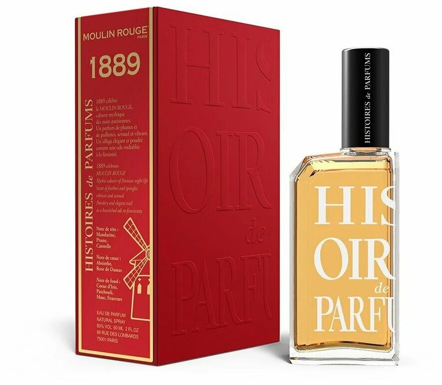 History parfums. Мулен Руж Хистуар Парфюм. Мулен Руж 1889. 1889 Парфюм. Французские духи Мулен Руж.