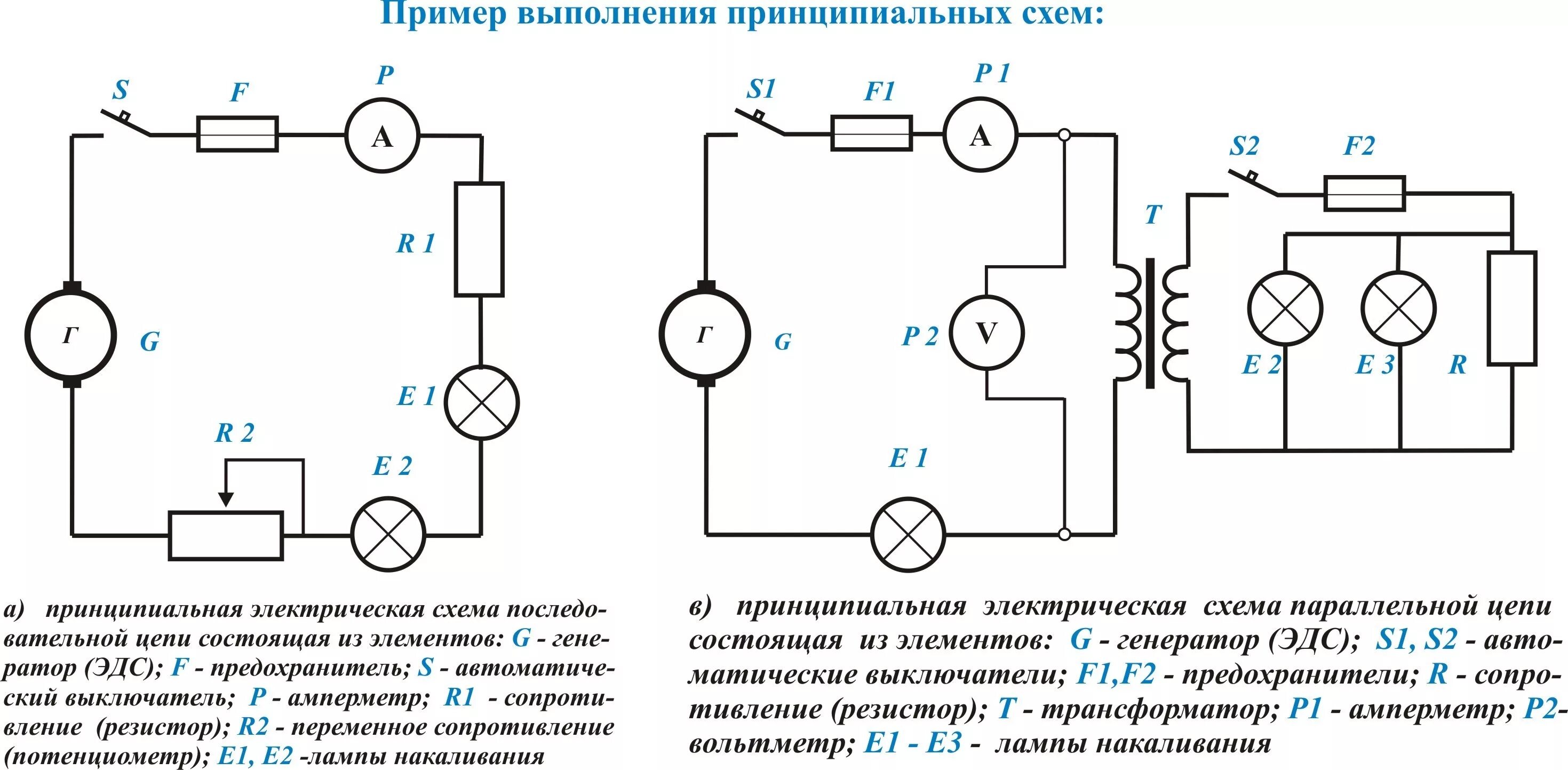 Изобразить электрическую схему