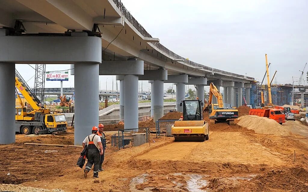 Строительство городских дорог. Путепровод путепроводы Москвы. Стройка дороги. Дорожные работы. Эстакада дорожные сооружения.