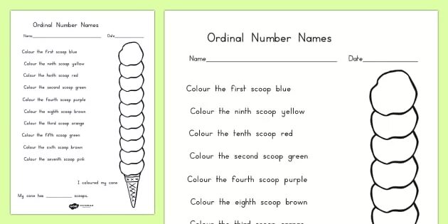 Ordinal numbers floors. Ordinal numbers worksheet ice cream. ordinal numbers coloring. ordinal numbers worksheet color the first scoop yellow. ice cream scoop ordinals.