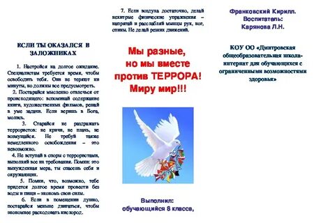 Буклет мир