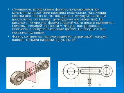 Назначение разрезов и сечений