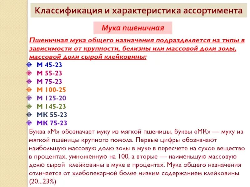 Ассортимент и характеристика муки. Характеристика ассортимента муки. мука классификация и ассортимент. классификация муки пшеничной. классификация пшеничной муки и характеристика.