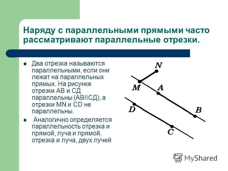 Фигуры лежащие на параллельных прямых. Фигуры лежащие на параллельных прямых