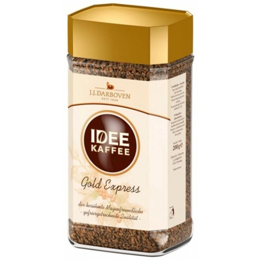 Молотый кофе 200 грамм. Кофе idee Kaffee Gold Express растворимый(200гр). Кофе Darboven (Германия). Кофе idee Kaffee Gold Express 100гр стекло 1/6. Кофе idee Kaffee Gold (большая банка 200 гр).