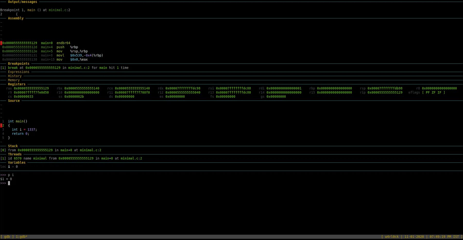 Memory initialized. Memory initialized