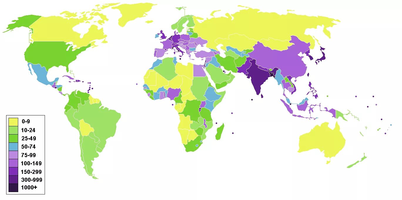 Плотность населения по странам карта. Плотность населения карта 2021. Карта самой маленькой страны