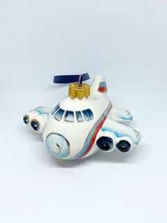 Елочная игрушка самолет