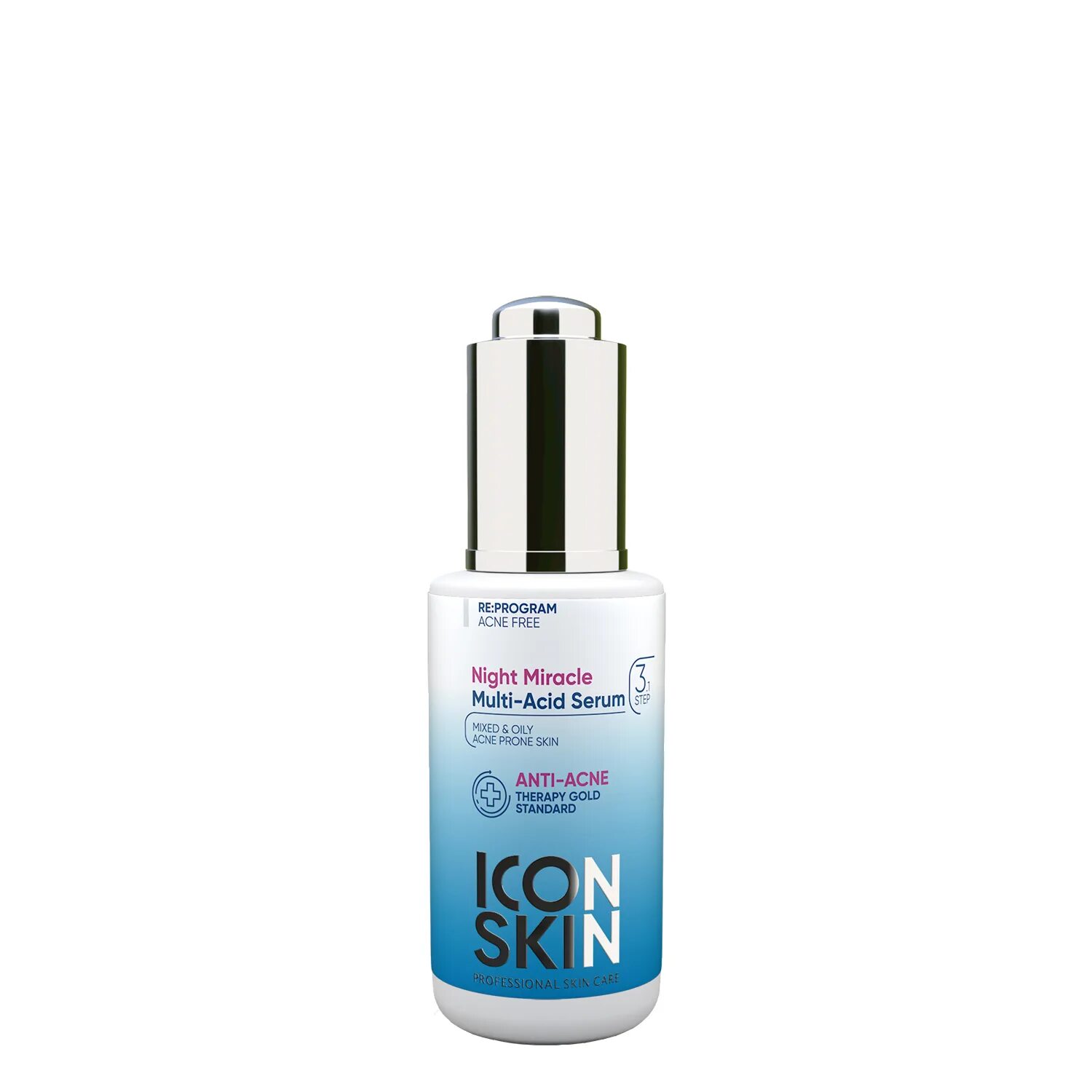 Icon Skin Night Miracle Multi-acid Serum. Night Miracle Multi acid Serum. Icon Skin Night Miracle. Сыворотка для лица ночная.