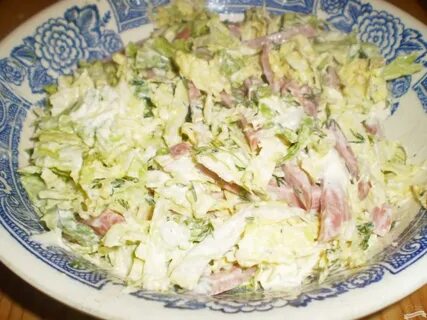 Рецепт салата с пекинской капустой и ветчиной