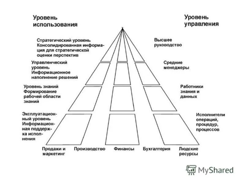 Элементы учебника. Уровни информации общества. Пирамида управления в менеджменте. Логические уровни. Перечислите основные компоненты ит управления.