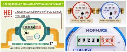 Передать показания вода без регистрации ростов