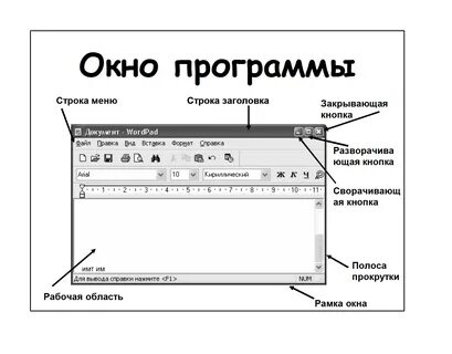 Окно программы в компьютере