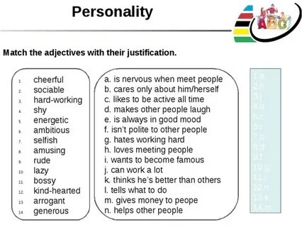 Adjectives 9 grade