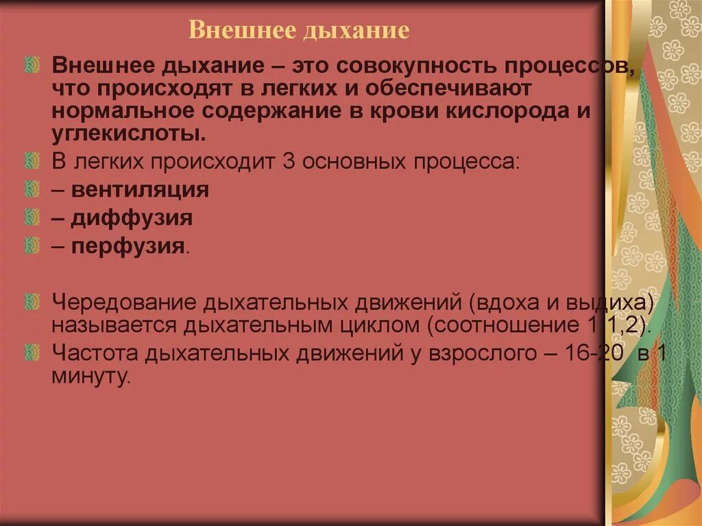 Внешнее дыхание. Понятие о внешнем дыхании. Внешнее дыхание характеристика структуры его осуществляющие. Характеристика внешнего и внутреннего дыхания. Характеристики вдоха