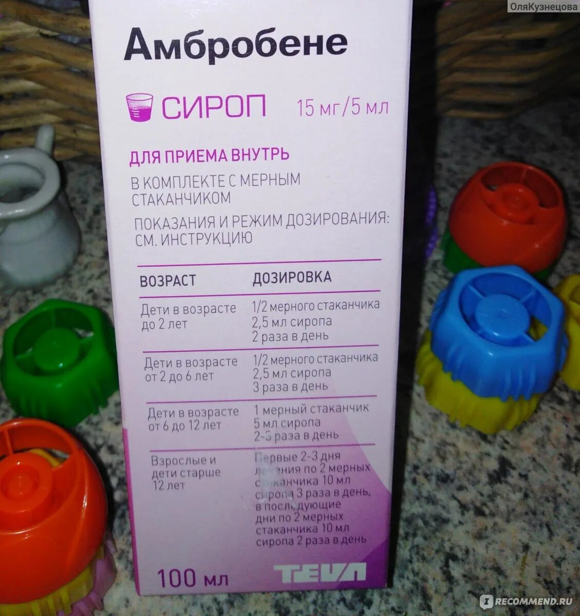 Сколько давать амбробене ребенку. Амбробене сироп дозировка для детей.