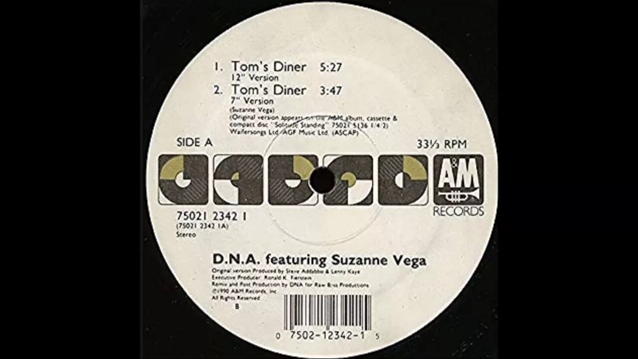 Toms diner текст. DNA feat. Suzanne Vega - Tom's Diner. Сюзанна Вега Томс Динер. Suzanne Vega Tom's Diner обложка. Suzanne Vega, DNA.