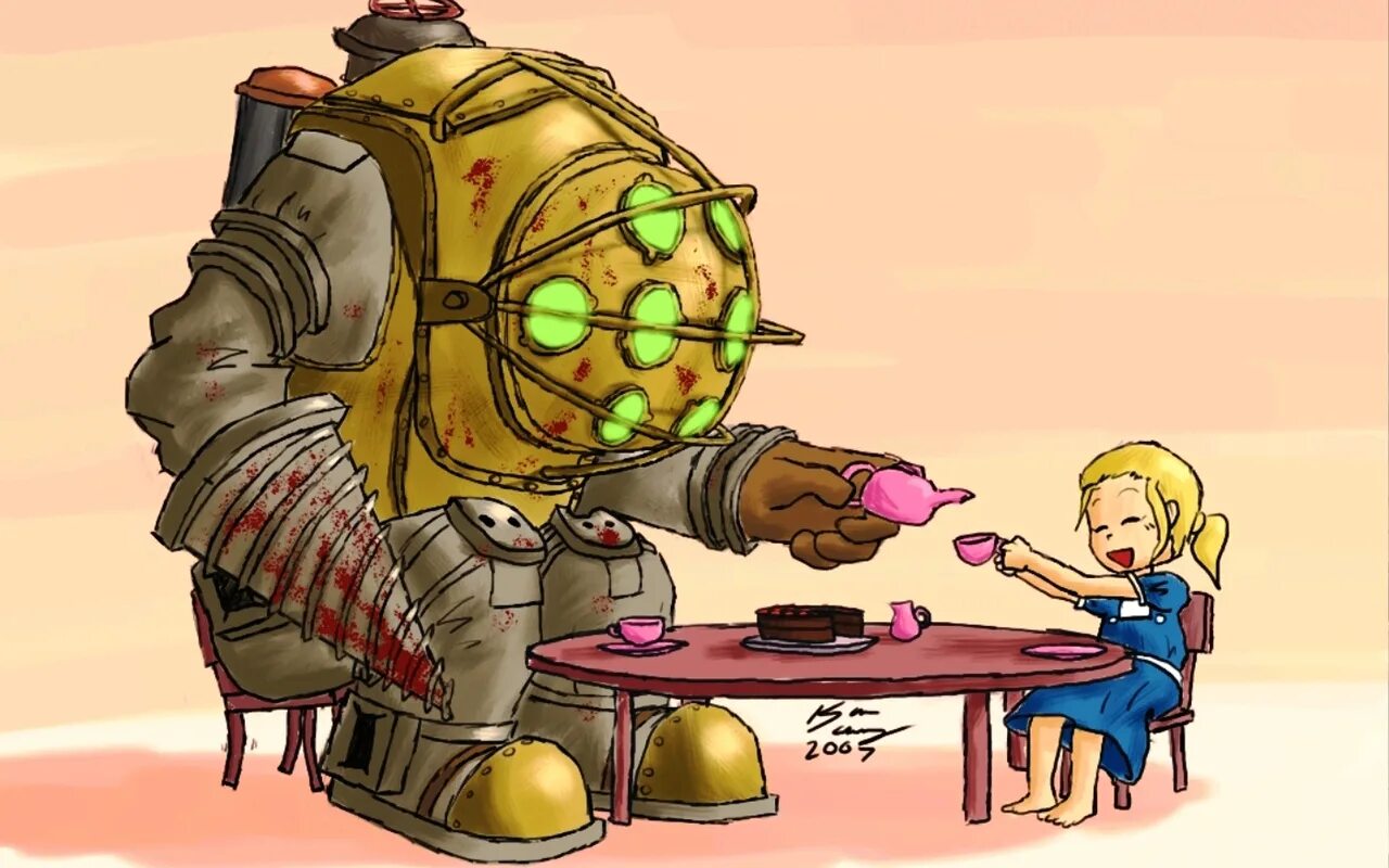 Bioshock daddy. Биошок 1 большой папочка. Bioshock 2 big Daddy. Bioshock Art папочка. Большой папочка Bioshock 2 арт.