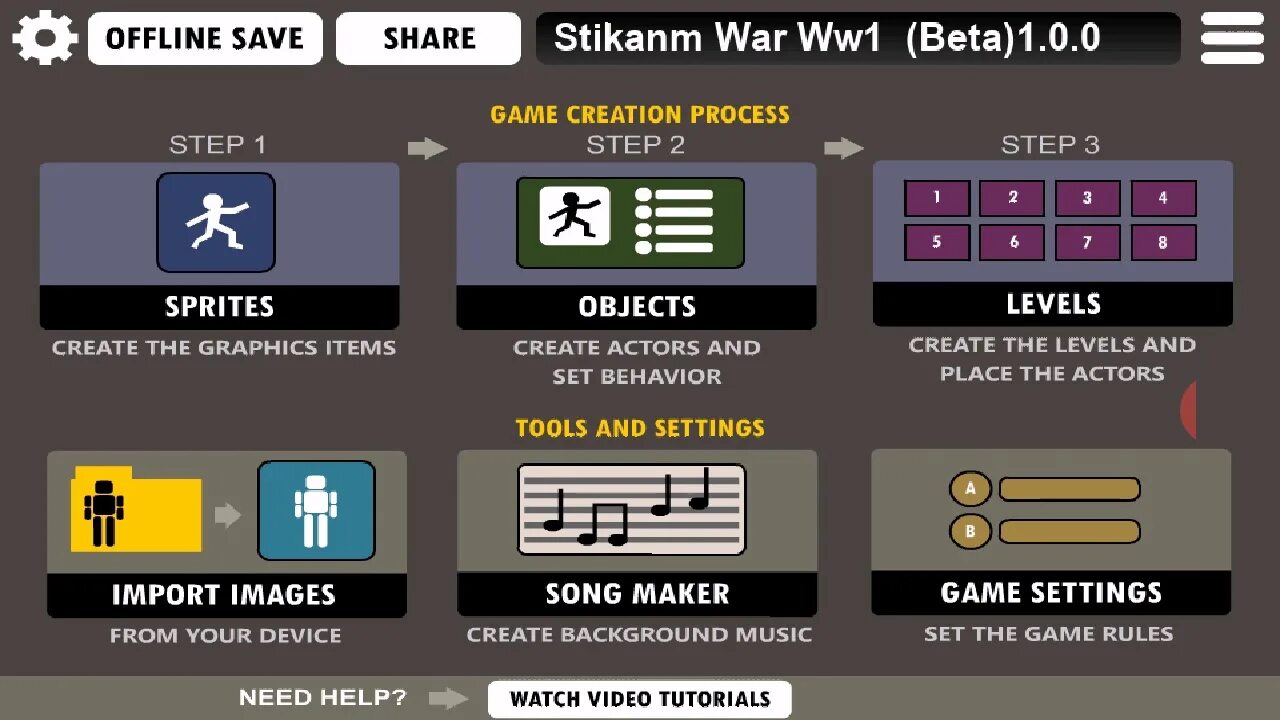 How to create games. How to create game. 001 game creator. step by step game. settings sprite.