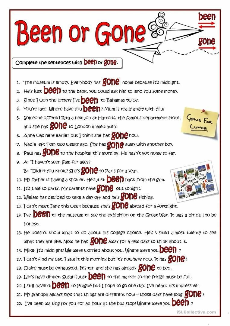 Complete the sentences with been or gone. Have been have gone упражнения. Be going to упражнения. Have been have gone Worksheets. Have been have gone exercises.