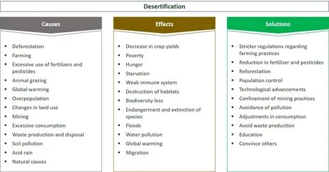 🔥 What are the main causes of desertification. 