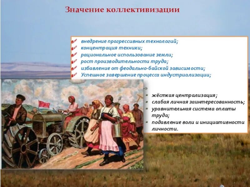 Как осуществлялась коллективизация каковы