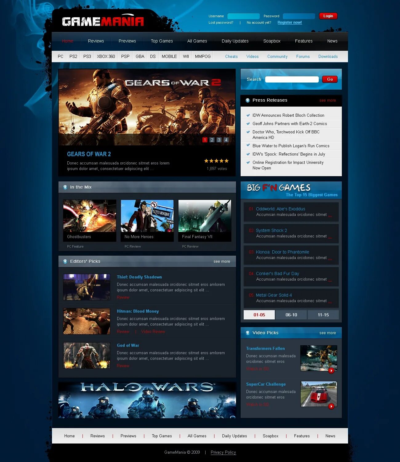 Web gaming. Joomla! Игровые шаблоны шаблоны. Дизайн игрового портала. Games web Templates. Шаблон игры Joomla.