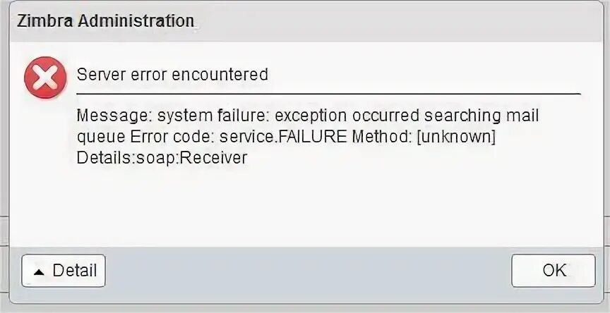 System failed exception