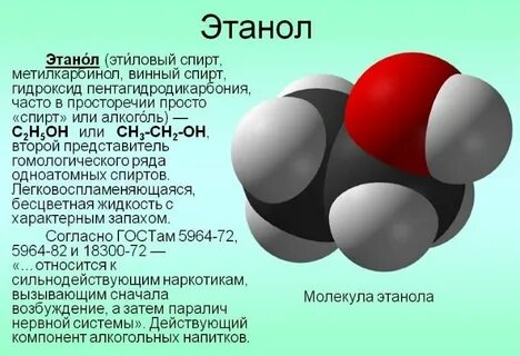 Формула соединения этилового спирта