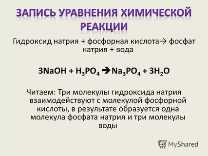 Гидроксид натрия плюс ортофосфорная кислота