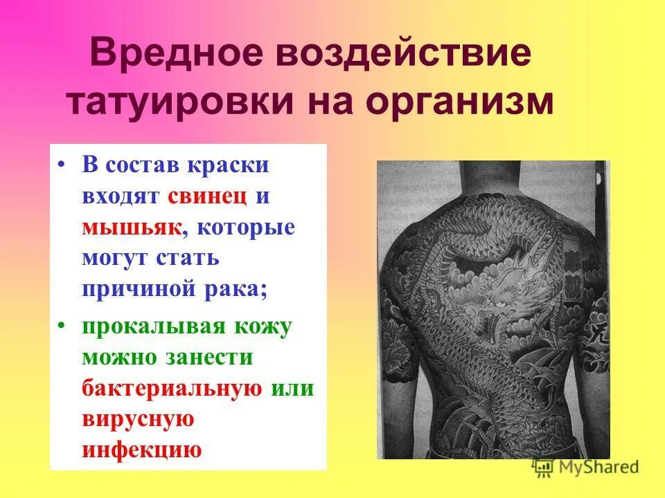 Опасны ли тату. Презентация на тему Татуировки. Влияние татуировок и пирсинга. Влияние татуировок на организм. Татуировки для презентации.