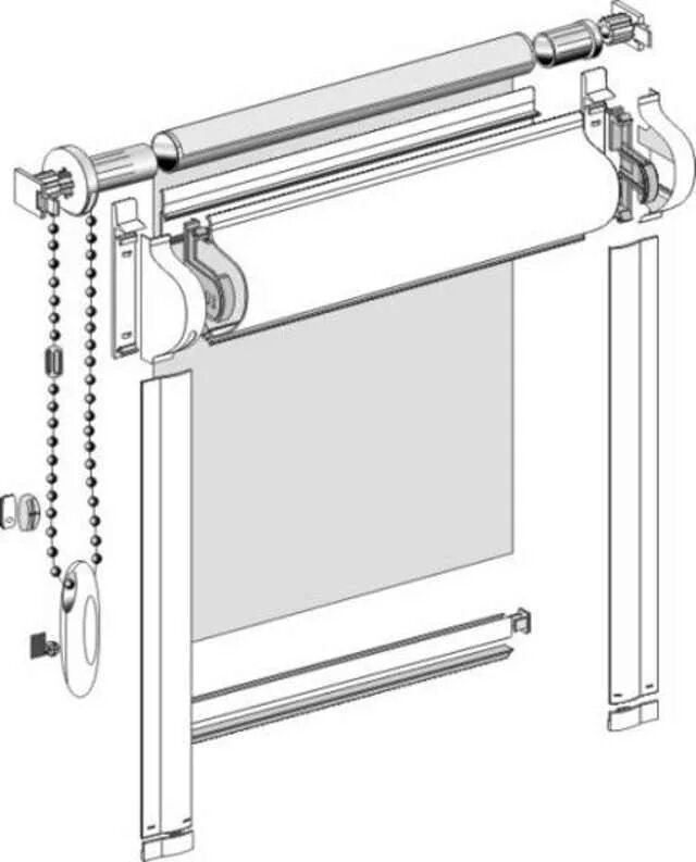 Как повесить рулонную. Механизм крепление рулонных штор Легранд. Монтаж кассетных рулонных штор. Рольшторы на пластиковые окна с направляющими день ночь. Крепление рольшторы на пластиковые окна.