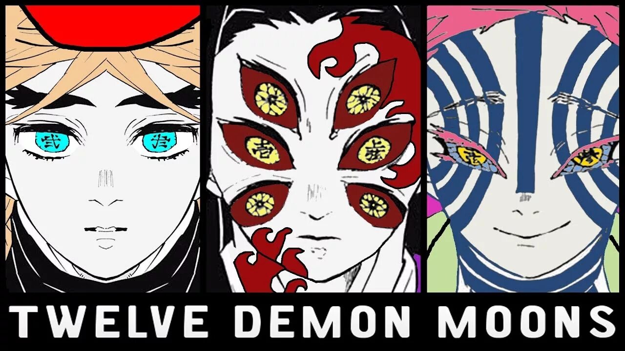 Twelve moons. 12 Moons Demon Slayer. Demon Slayer Demons 12 Moons. Twelve Demon Moons. All Moons Demon Slayer.